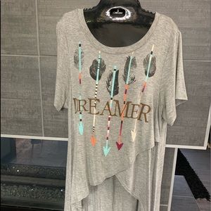 Long shirt it’s feathers